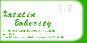 katalin boberity business card